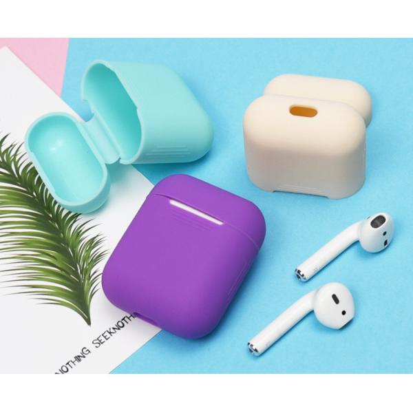 Silicone Protective Shockproof Wireless Charging Earbuds Case Cover Skin Compatible for Apple AirPods 1 & 2