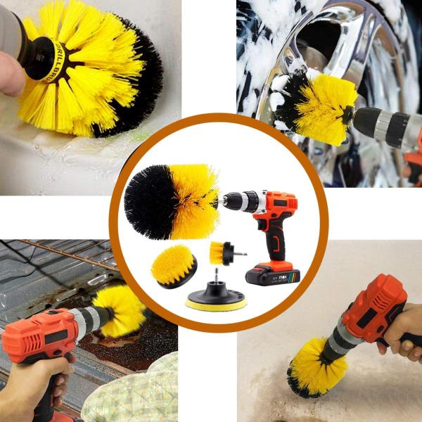 5cm Electric Power Nylon Drill Brush Scrubber 20mm Plate Height