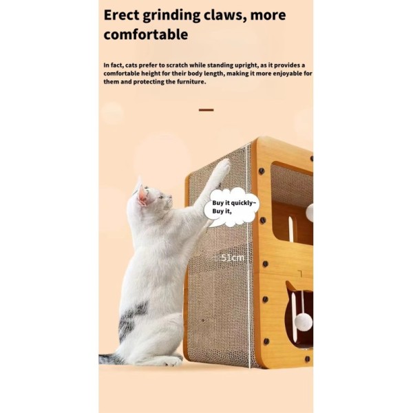 Wholesale Classic Modern Cat Interactive Scratcher Nest Playful Corrugated Paper Carton Packaged Cat Scratch Board Cat Toy
