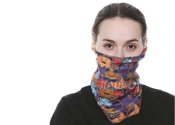 UV Resistant Fishing Neck Scarf Blue Leopard Pattern 25 * 50 CM Custom Logo Printed