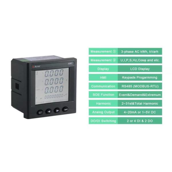 Acrel AMC96L-E4 серии ac трехфазный панельный счетчик многофункциональный энергометр
