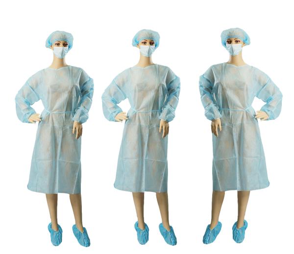 Surgical Non Woven Garments PP PE Coated XXL Full Length Custom Color