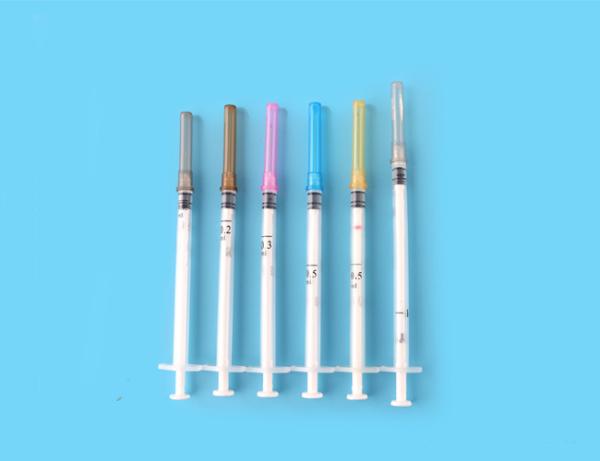 Medical Auto Disable Syringe 0.5 Ml EO Sterilization Self Destruct FDA 510K