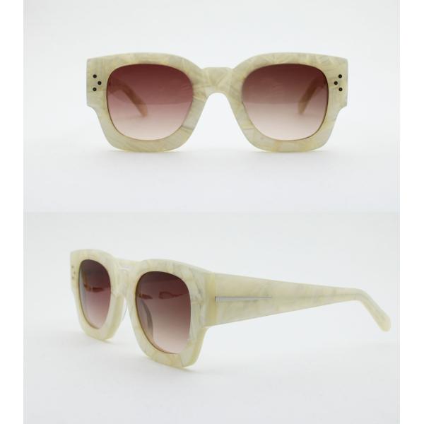 Square Classic Vitage Sunglass for Lady UV400 2019 Trendy Acetate Women Eyewear