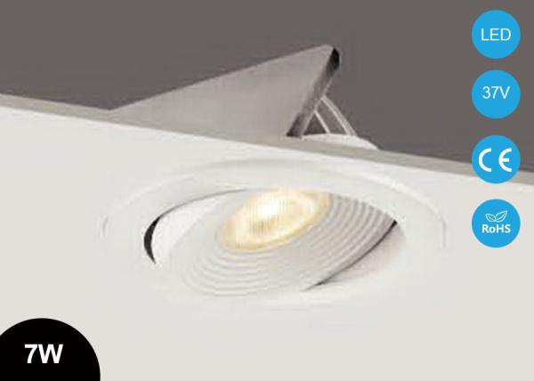 COB LED IP54 Bathroom Recessed LED Ceiling Lights  35mm Low Height 7w Adjustable  2700k-3000k