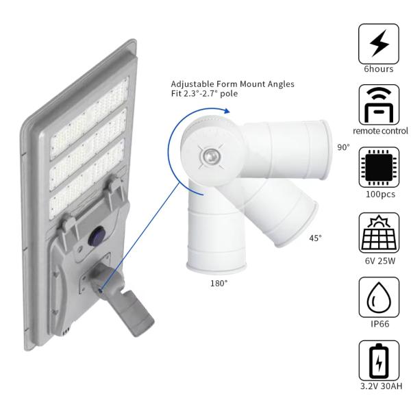 High Power Quality Outdoor Solar Street Lighting IP65 Waterproof 190lm/W Industrial Led Solar Street Lights