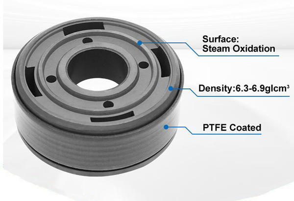 TS16949 certificó la metalurgia de polvo automotriz del pistón del sínter con la densidad 6.5g/cm3