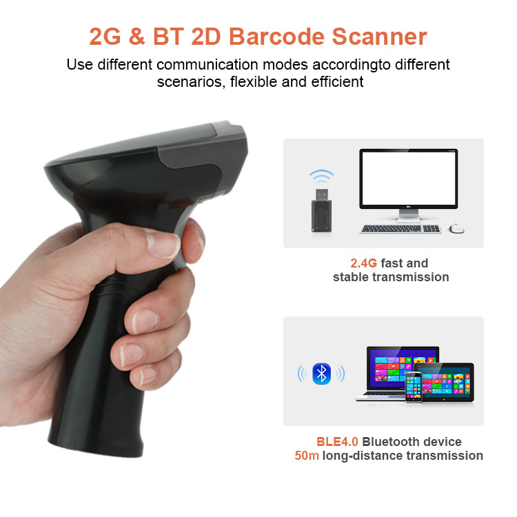 читатель кода блока развертки портативный Handheld QR штрихкода 1D 2D 2.4G Bluetooth для снабжения