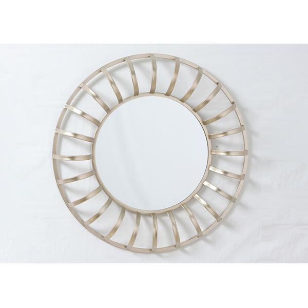 Round Modern Wrought Handicraft Metal Wall Art Mirror