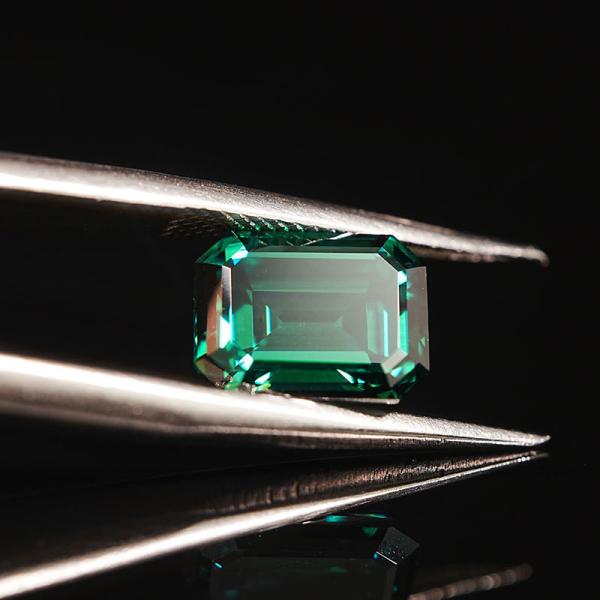 Green Emerald Princess Cut 1 Carat Moissanite Loose Stone Diamond