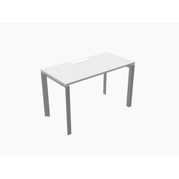 Modern MFC One Person Office Workstation Desk Minimalist White Color