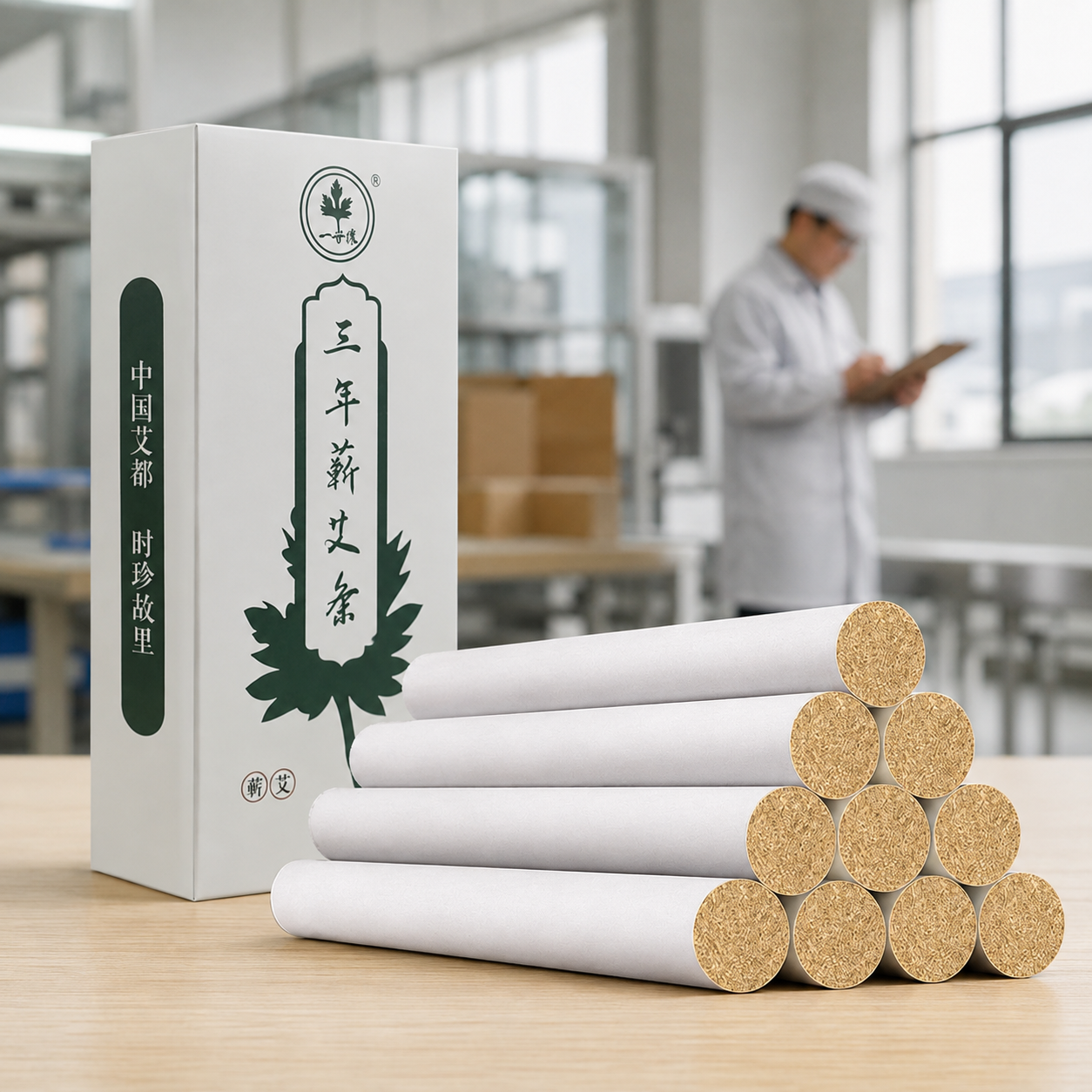 Three-Year Aged Qiai Moxa Sticks in a 10-Piece Box for Wholesale