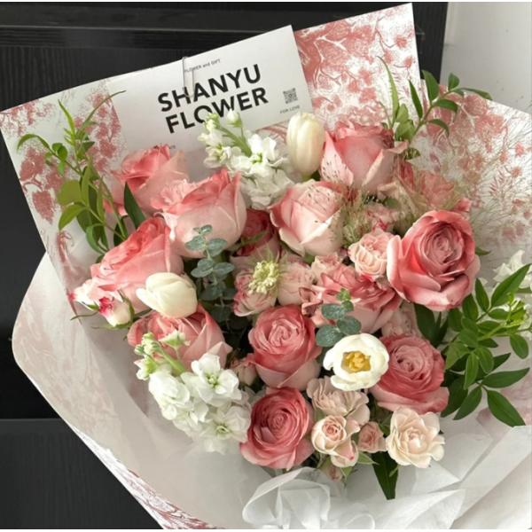 Flower Love Afternoon Tea Negro Papel de envoltura retro, papel en relieve de arte floral, papel de envoltura de flores impreso, tienda de flores papel en relieve artesanal