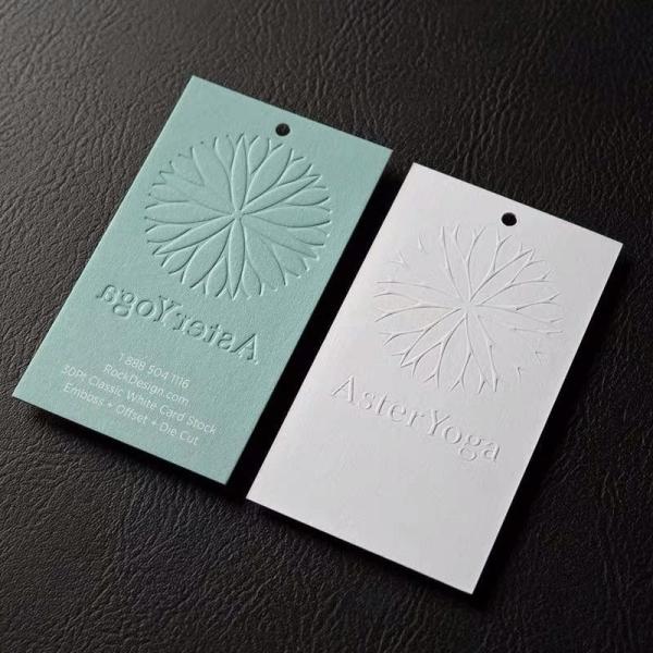 Carte de remerciement en relief sur papier d'art personnalisé pour les besoins des petites entreprises