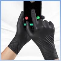 Gants en PVC jetables antistatiques coiffure hygiénique Couleur noire