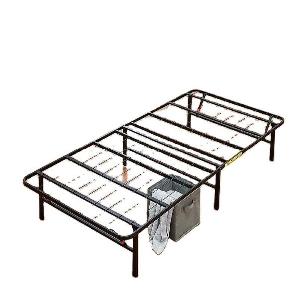 Black Folding Steel Bed Frame Rust Resistance Water Proof Easy Installation