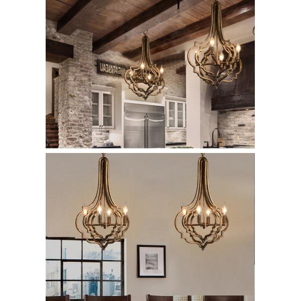 Antique bronze chandelier 4 lamp holders indoor home lighting (WH-CI-44)