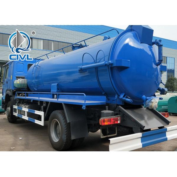 new HOWO 4x2 8M3 Vacuum Sewage Suction Tanker Truck For Sale 266hp engine