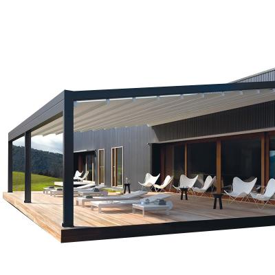 Tente escamotable imperméable de patio de PVC avec des années menées de garantie des lumières 3 - 5