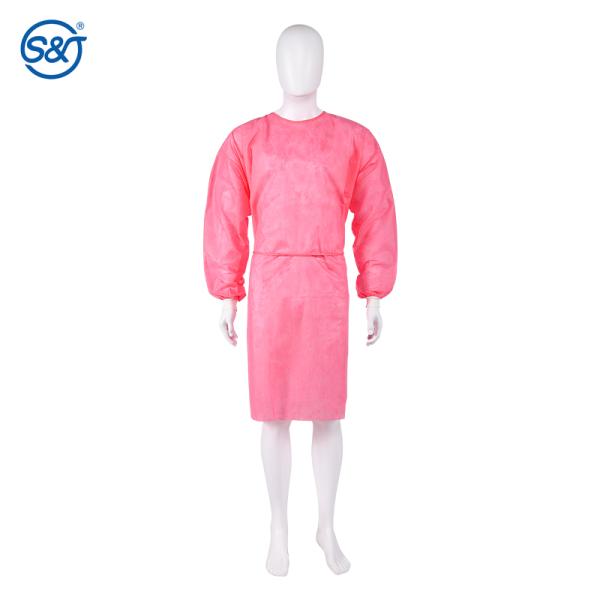 Disposable Nonwoven 3 Layers SMS Isolation Gown Waterproof Factory Direct Price Surgical Gown Hospital Wearing Uniform