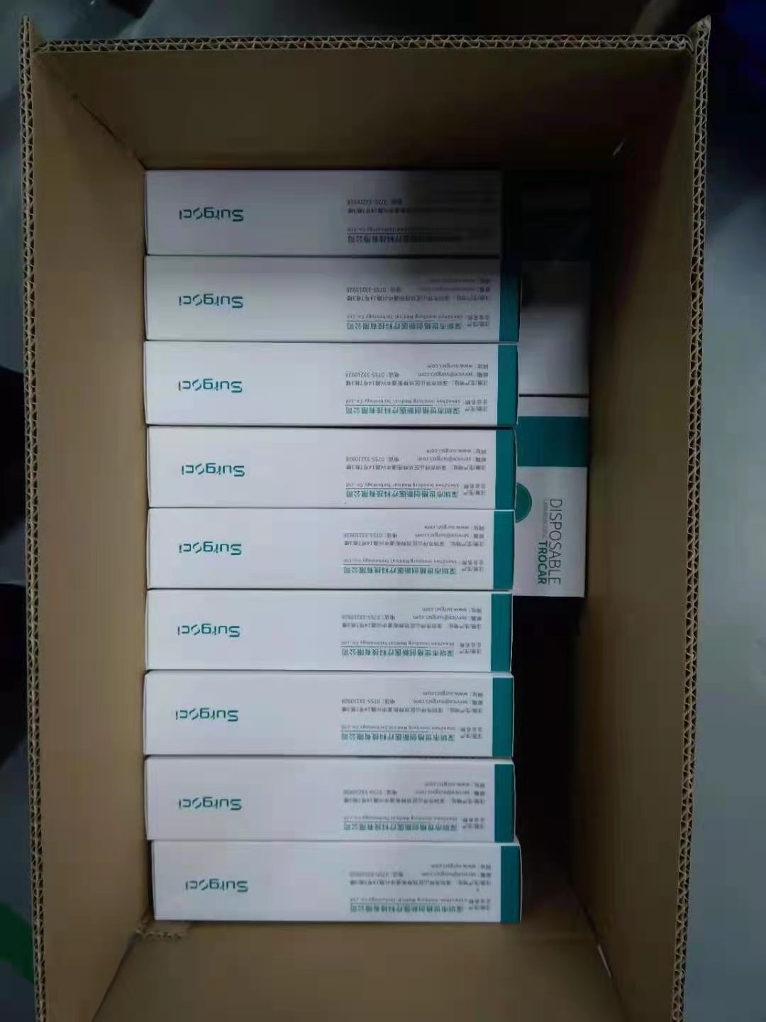 Surgsci 10/12 мм одноразовый лапароскопический тупой трокар ISO13485 с канюлой нитей