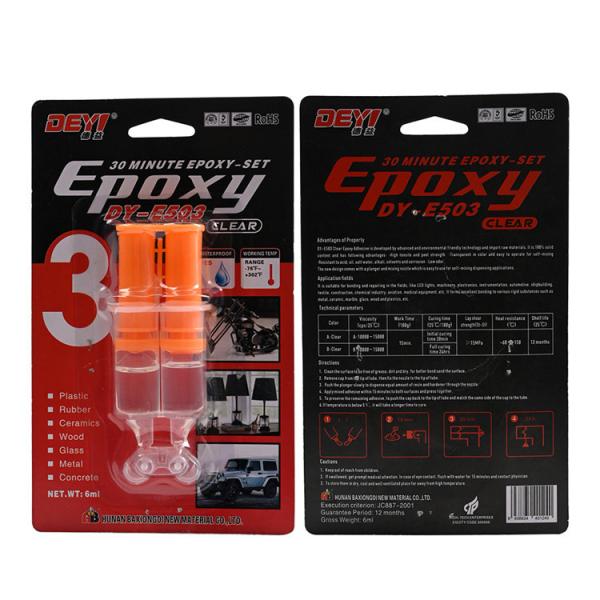AB Adhésif époxy transparent et résistant à la chaleur pour l'acier inoxydable à haute température