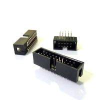 Fila de ángulo recto Alfiler Encabezamiento de 2.54m m 6 Alfiler Box Encabezamiento Conector Dual
