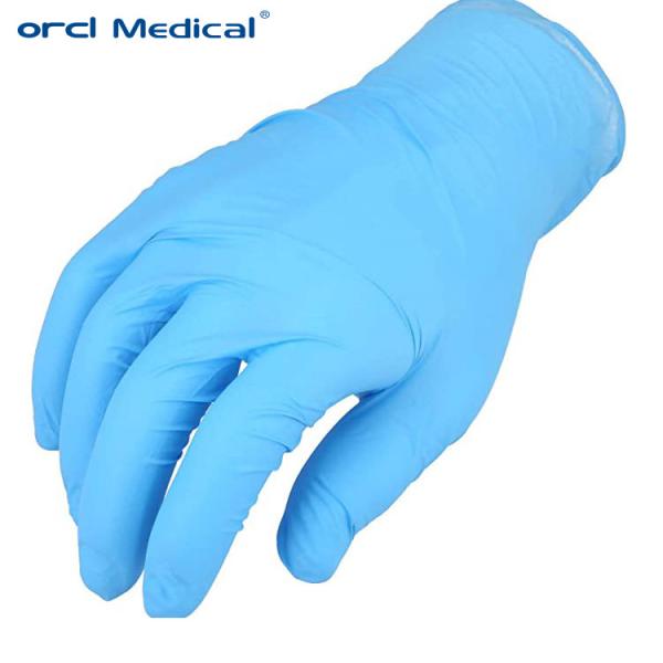 Disposable Nitrile Examination Gloves Blue / Black Latex Free For Medical