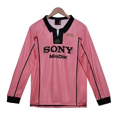 Juve 1997 Retro Longue Manche Fans de football Jersey de Turin Gloire de la collection Réplique artisanale