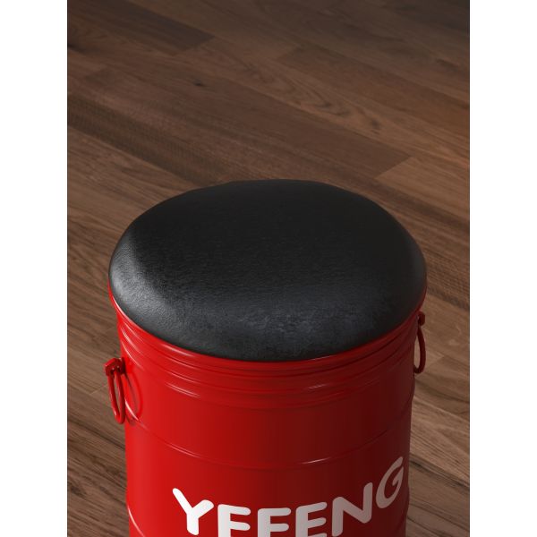 Customized Oil Drum Chair Red Iron Table And Chair For Hotels And Dining