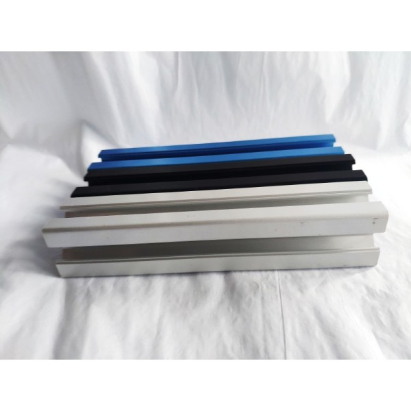 Custom Extruded Aluminum Profile , Black Silver Blue Anodized Extruded Aluminum Profile