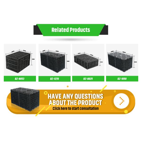 Modern Black HDPE Rainwater Collection Tank For Underground Water Storage