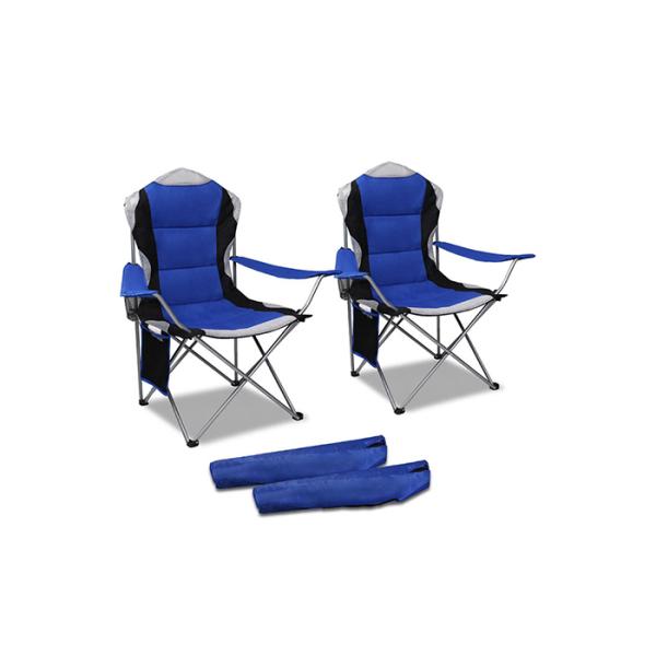 600D Polyester Outdoor Padded Chair , Padded Folding Camping Chairs