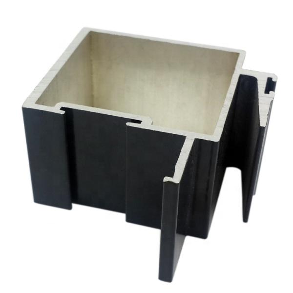 Прямоугольника 6063 Т5 профиля покрытого края порошком алюминиевого ровные и тонкие