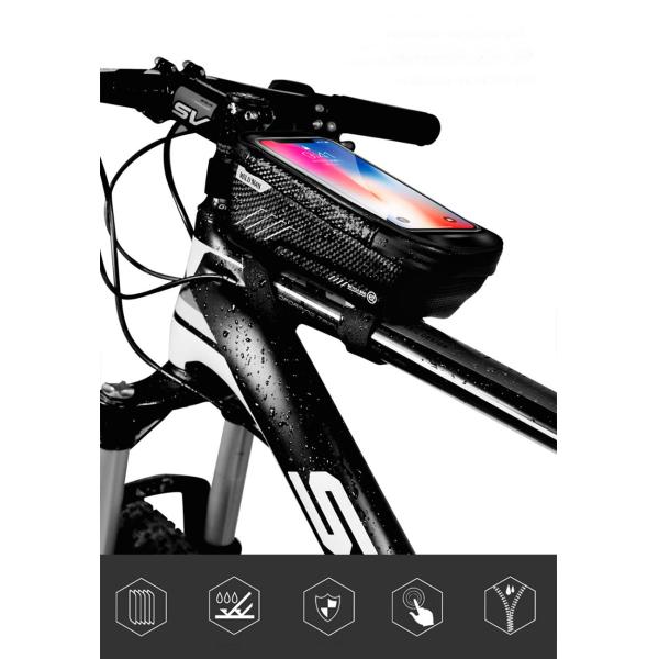 Front Tube Frame Bike Bicycle Handlebar Bag with 1L Capacity Waterproof Phone Mount