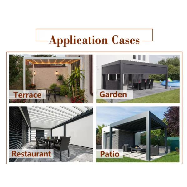 Electric Waterproof Pergola Roof Canopy Bioclimatic Retractable Aluminum Pergola