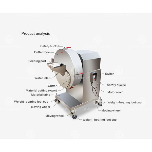 Slicer таро папапайи картошки обрабатывающего оборудования овоща 2.5KW 1500KG/H