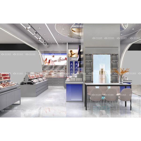 BKC004 Branding Store Rack Beauty Bar Kiosk Luxury Makeup Kiosk for Beauty Shop Display