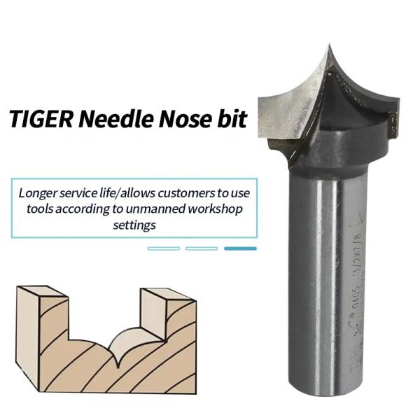 60HRC 55HRC Tiger Router Bit  TiAIN 25mm Router Bit 1 4