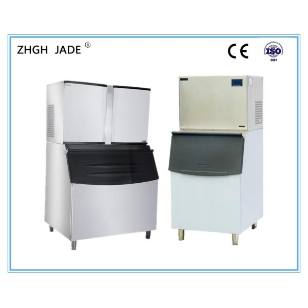 Water Cooling Square Ice Machine With Double Ice Trays 680Kg / 24H Output with Storage Barrel