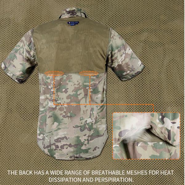 Проницаемые короткорукавные камуфляжные формальные рубашки для мужчин и женщин в больших количествах