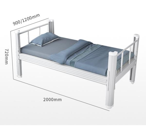 Customized Home Furniture H720mm Metal Single Bed Heavy Duty Single Steel Bed