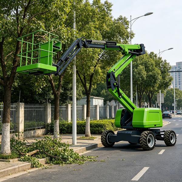 Telandor Diesel Cherry Picker Lift 60 Foot Articulating Boom Lift Customized