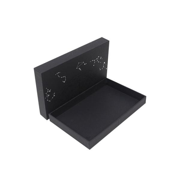 OEM Cardboard Packaging Box , Rigid Set Up Gift Boxes UV Coating Black