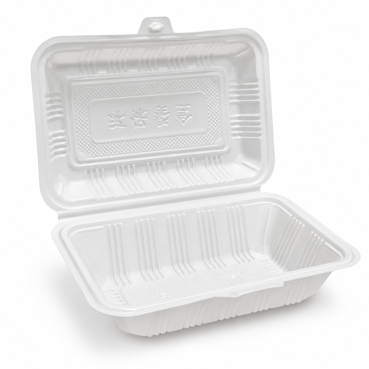 Small Single Compartment PP Clamshell To Go Containers for Side Dishes / Compact