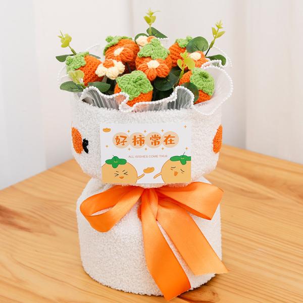 Handmade Knitted Flower Bouquet Birthday Gift for Her Valentine's/Christmas Present for Girlfriend & Best Friends