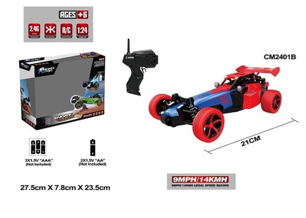 1 / 24 Scale 2.4G Children's Play Toys 14 KMH 2WD 60 Meters / Remote Control Toy Car