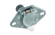 US Type 6 Pole Trailer Plug Socket Zinc Material Trailer Power Plug