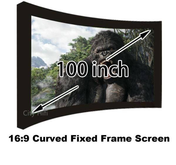 Quality Assurance Cinema Projector Screens 100 Inch DIY Curved Fixed Frame Wall Mounted