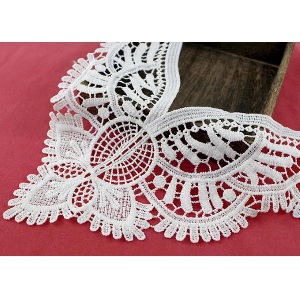 Vintage Polyester V Neck Lace Collar Applique For Women Blouse Azo Free DTM Dyed